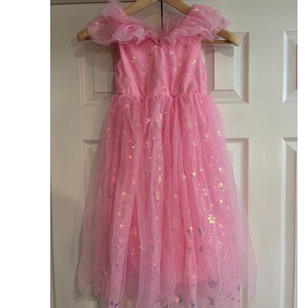 Cotton On Sequin Party Dress Pink Girls 7 Fairy Princess Tulle
